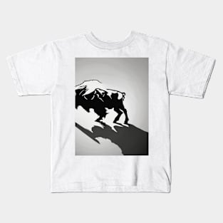 Bison Shadow Silhouette Anime Style Collection No. 117 Kids T-Shirt